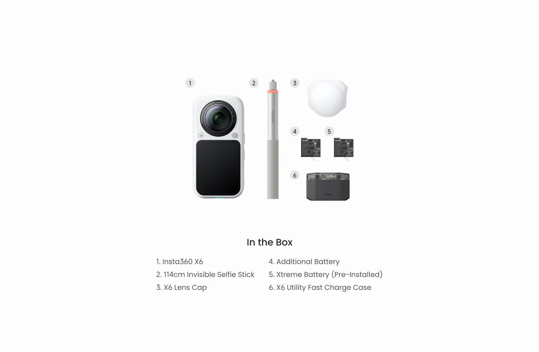 Insta360 X6 Essentials Bundle Arctic White