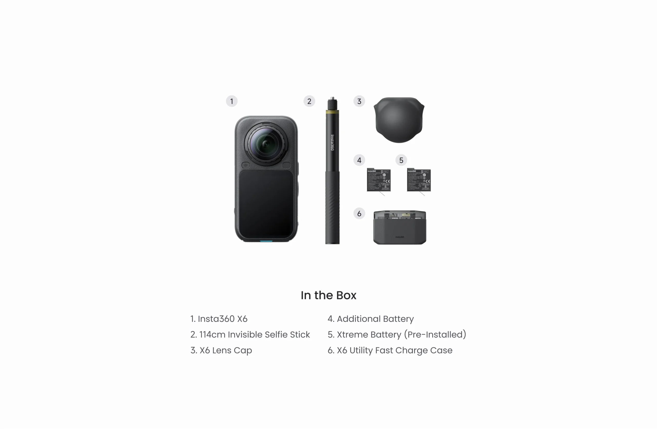 Insta360 X6 Essentials Bundle Midnight Black