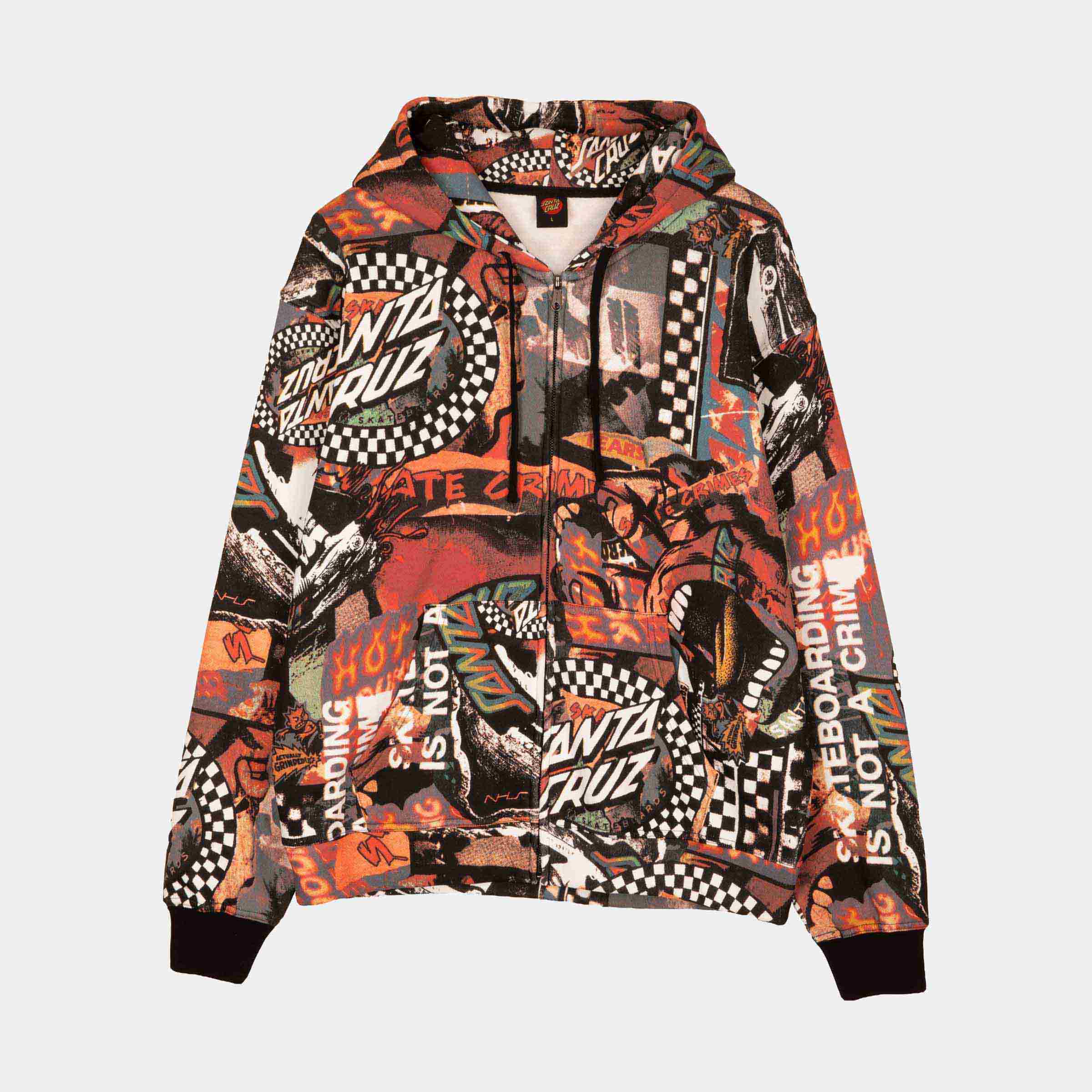 Collage Zip Hood