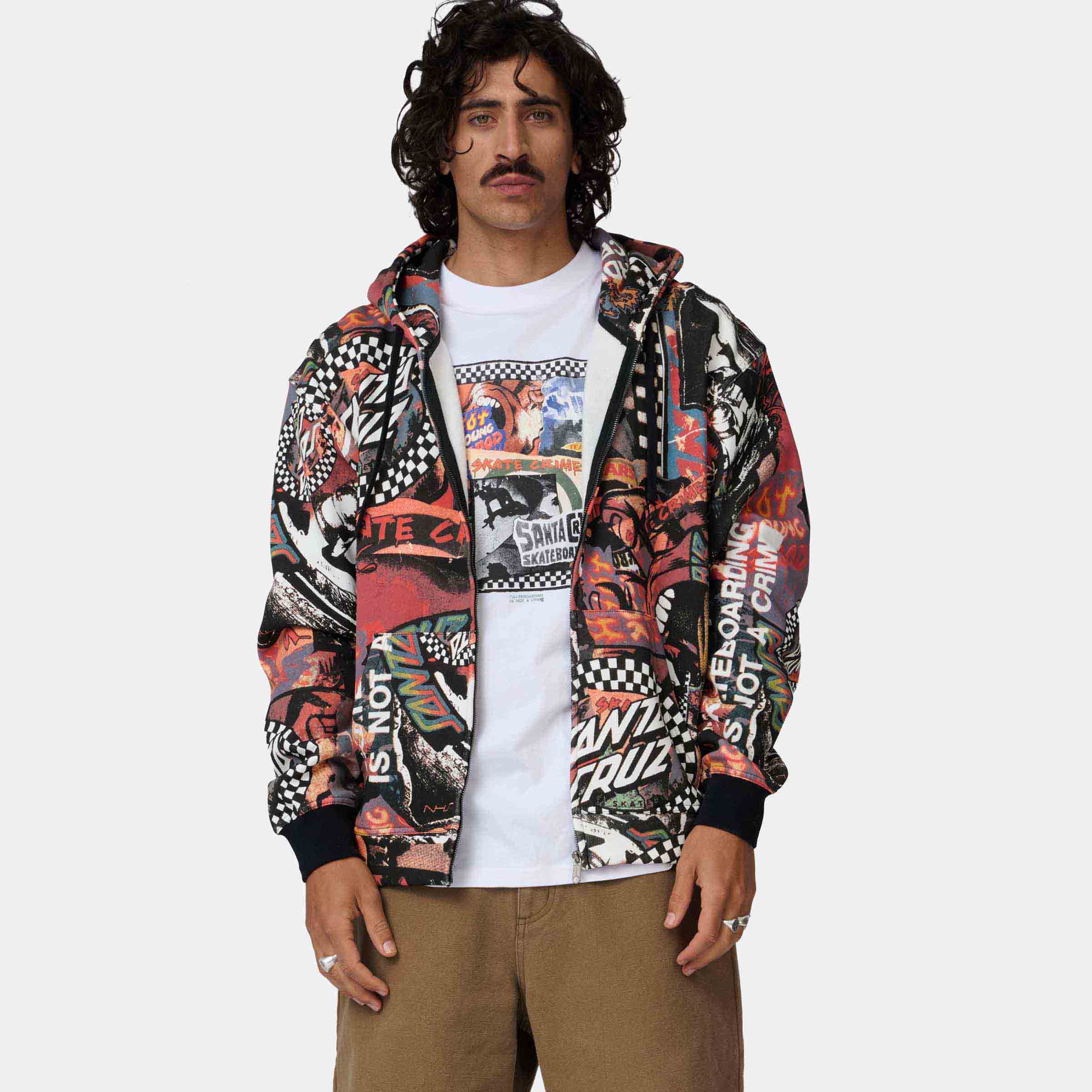 Collage Zip Hood