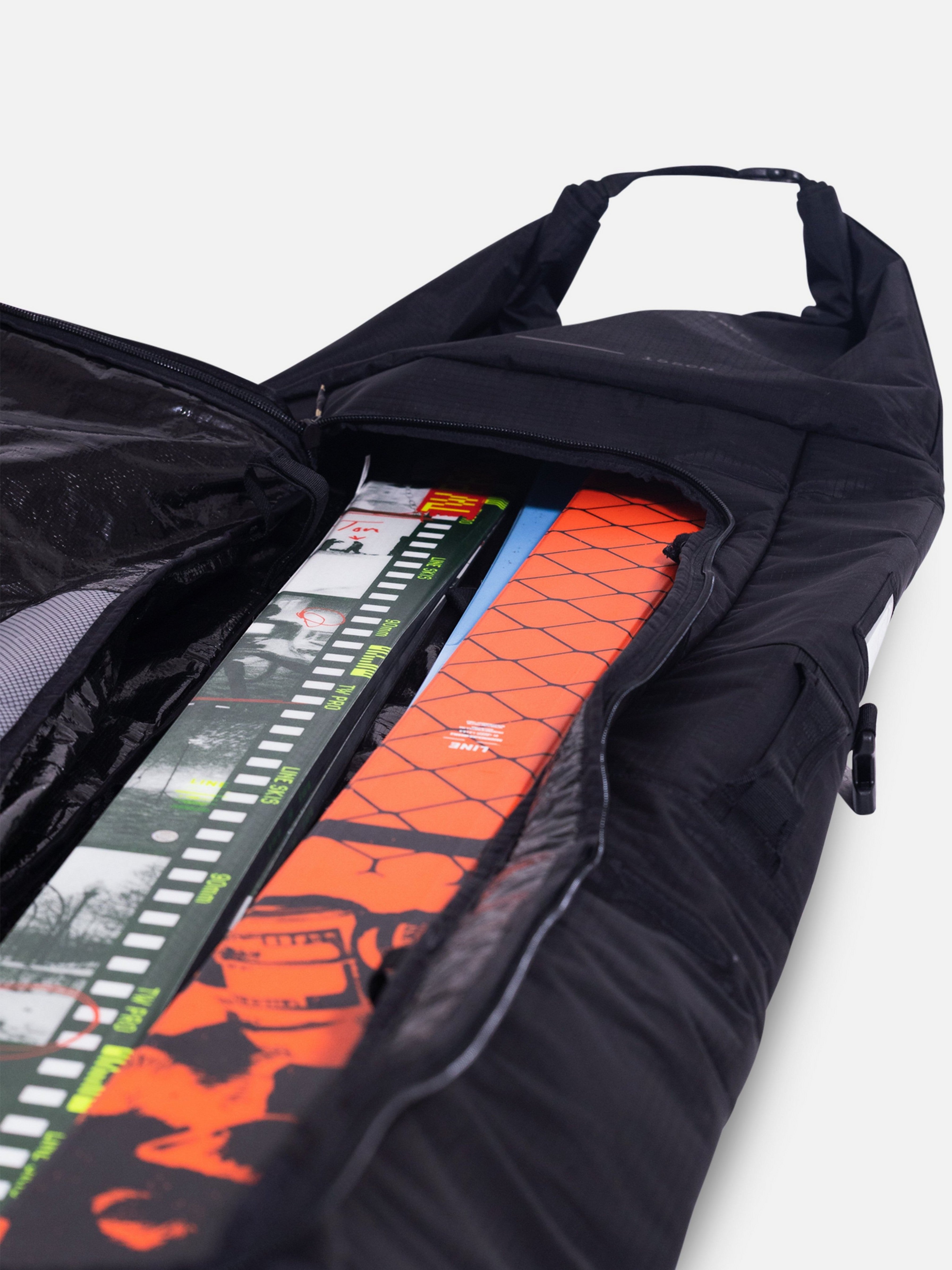LINE ROLL TOP ROLLER SKI BAG black